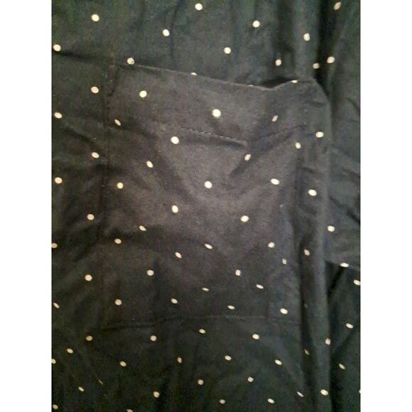 Auden Flannel Shirt And Shorts Sleepware Set Blue With White Polka Dots Medium - Picture 4 of 10